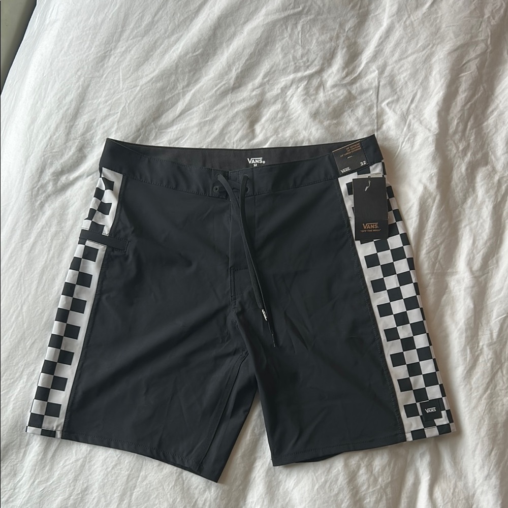 Vans Black Checkered Board Shorts